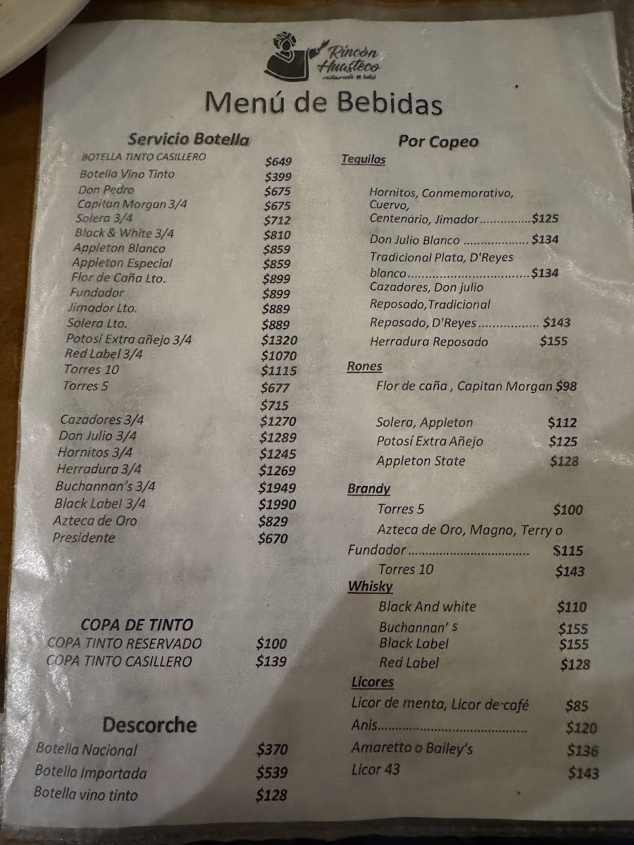 Rincón Huasteco Menu - Image 3