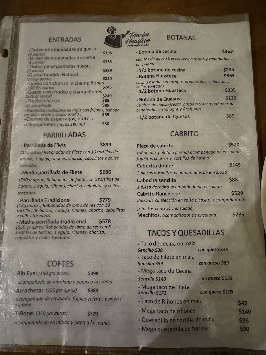 Rincón Huasteco Menu - Image 4